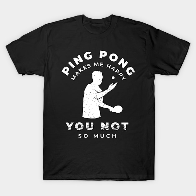 Ping Pong Design Table Tennis Gift for a Lover of Ping Pong T-Shirt by AlleyField